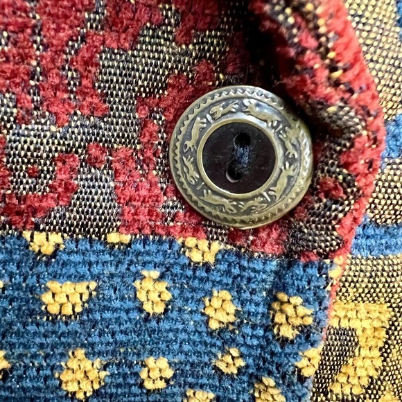Vintage Daniel K. Embroidered Patchwork Look Tapestry Jacket Size Large - Picture 5 of 16